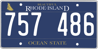 RI license plate 757486
