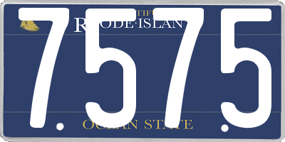 RI license plate 7575