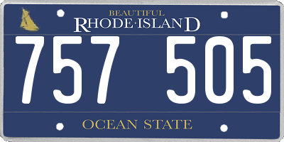 RI license plate 757505