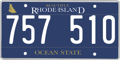 RI license plate 757510