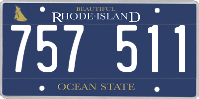 RI license plate 757511