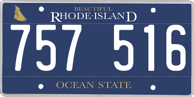 RI license plate 757516
