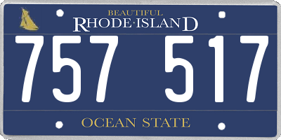 RI license plate 757517