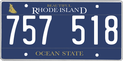 RI license plate 757518