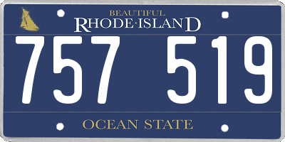 RI license plate 757519