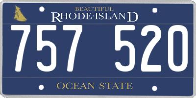 RI license plate 757520