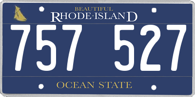 RI license plate 757527