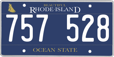RI license plate 757528