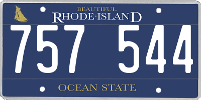 RI license plate 757544