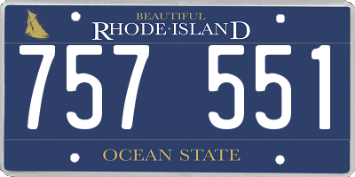 RI license plate 757551
