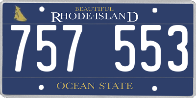 RI license plate 757553