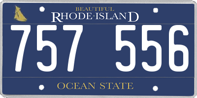 RI license plate 757556