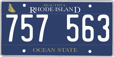 RI license plate 757563