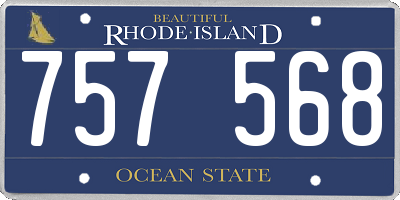 RI license plate 757568