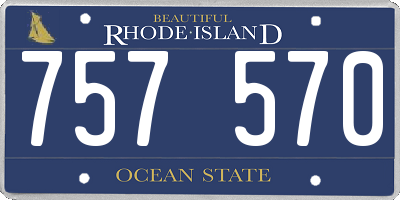 RI license plate 757570