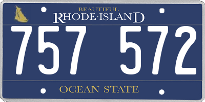 RI license plate 757572