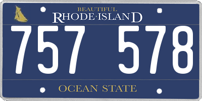 RI license plate 757578
