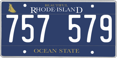 RI license plate 757579
