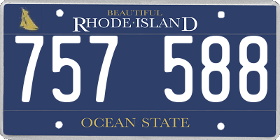 RI license plate 757588