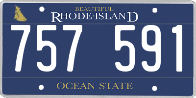 RI license plate 757591