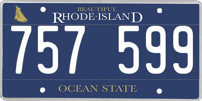 RI license plate 757599