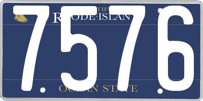 RI license plate 7576