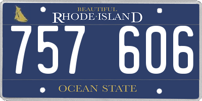 RI license plate 757606
