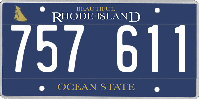 RI license plate 757611
