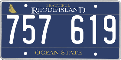 RI license plate 757619