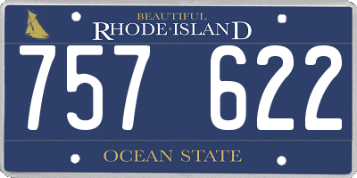RI license plate 757622