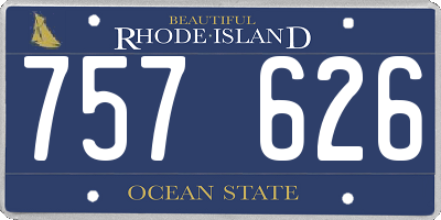 RI license plate 757626
