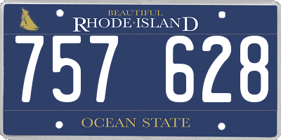 RI license plate 757628