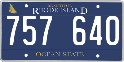 RI license plate 757640