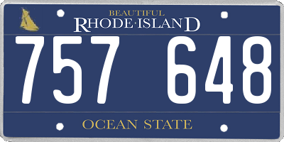 RI license plate 757648