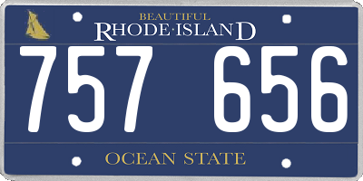 RI license plate 757656
