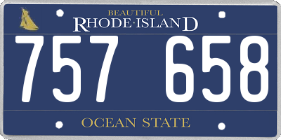 RI license plate 757658