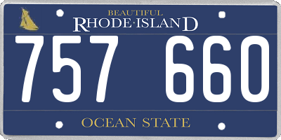 RI license plate 757660