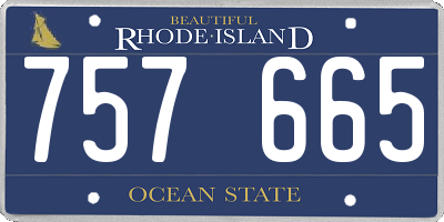 RI license plate 757665