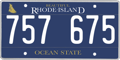 RI license plate 757675