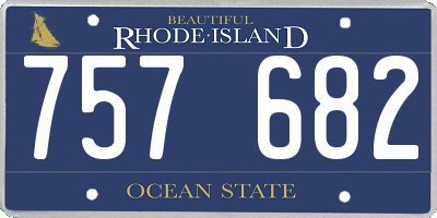 RI license plate 757682