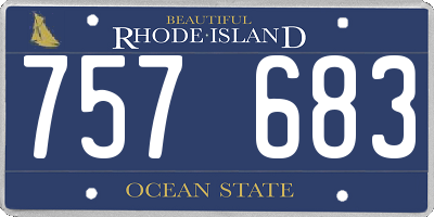 RI license plate 757683
