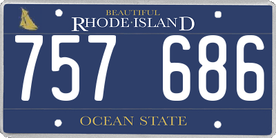 RI license plate 757686