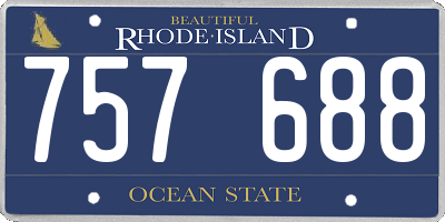 RI license plate 757688