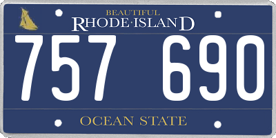 RI license plate 757690
