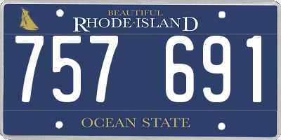 RI license plate 757691
