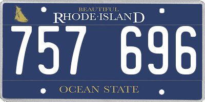 RI license plate 757696