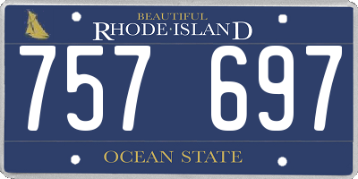 RI license plate 757697
