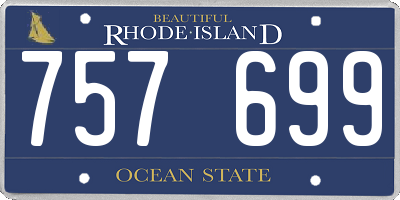 RI license plate 757699