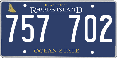 RI license plate 757702