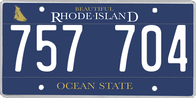 RI license plate 757704